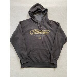 Mathews Archery Mens Medium Hoodie Charcoal Gray Raglan Sweatshirt Bowhunting